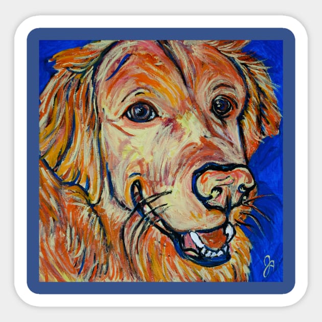 Golden Retriever Sticker by Jeneralarts